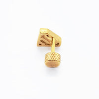 Stainless Steel Superman Earring Yellow Gold