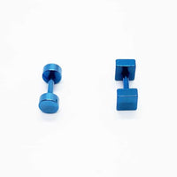 Stainless Steel 4mm Blue Point Earring