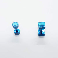 Stainless Steel 4mm Blue Point Earring