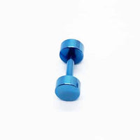 Stainless Steel 4mm Blue Point Earring