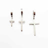 Stainless Steel Cross Drop High Polished Earring