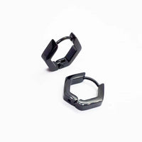 Stainless Steel Hexagon Hinge Style Single Earring