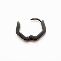 Stainless Steel Hexagon Hinge Style Single Earring