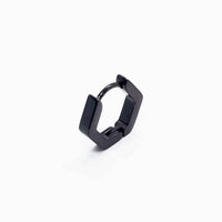 Stainless Steel Hexagon Hinge Style Single Earring