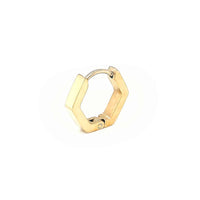 Stainless Steel Hexagon Hinge Style Single Earring