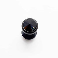 Stainless Steel Black Crystal Single Earring