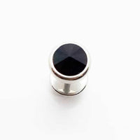 Stainless Steel Black Crystal Single Earring