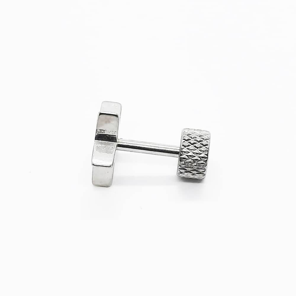 Stainless Steel Star Black Enamel Earring