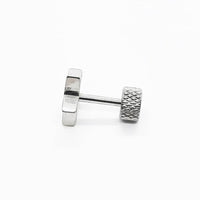 Stainless Steel Star Black Enamel Earring