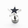 Stainless Steel Star Black Enamel Earring