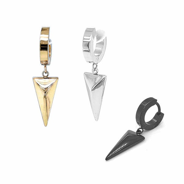 Stainless Steel Arrow Head Drop Earring 15mm
