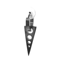 Black Stainless Steel Single Drop Adjustable Earring