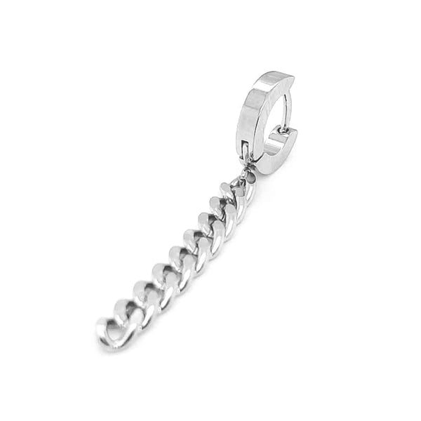 Stainless Steel Single Drop Chain Earring