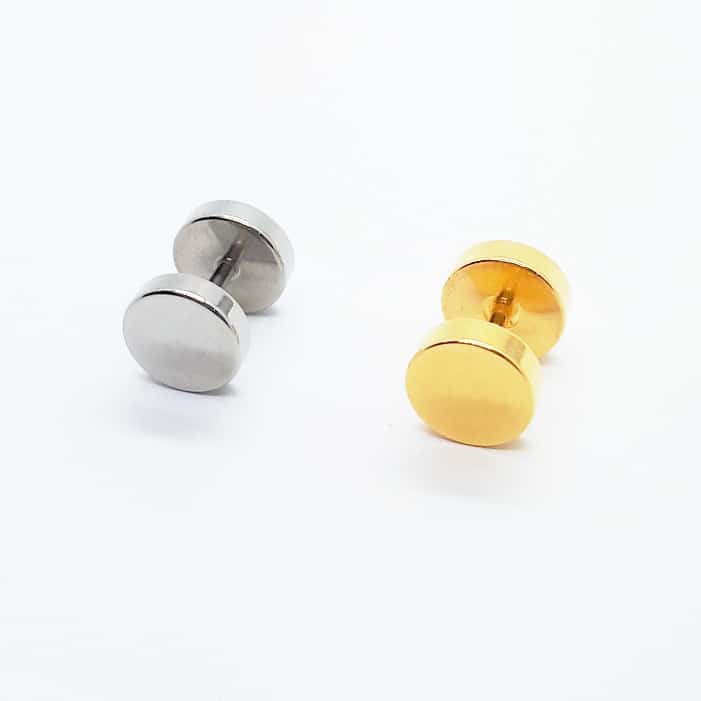 Stainless Steel Screw 8 mm Stud Earring