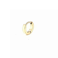 Stainless Steel Single Huggie Earring Yellow Gold