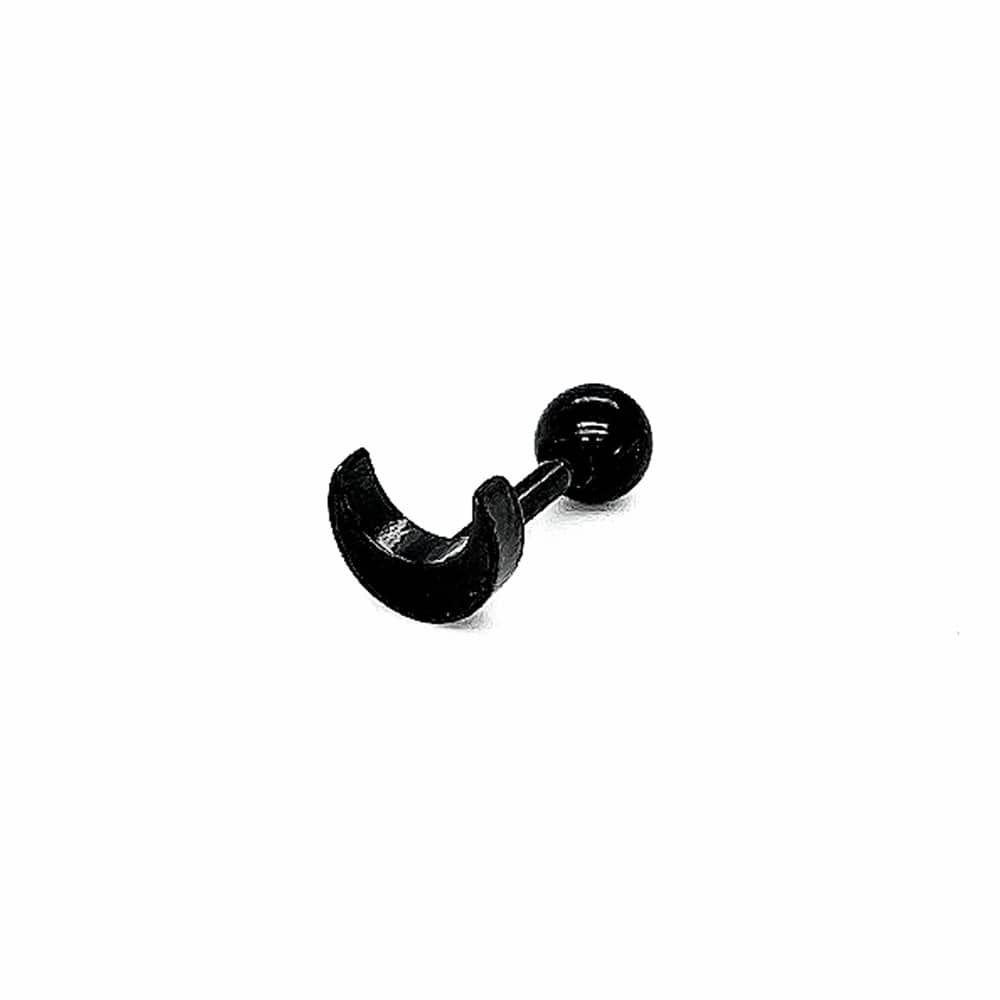 Stainless Steel Crescent Moon Stud Earring