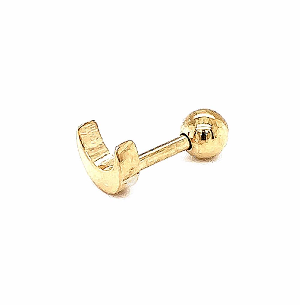 Stainless Steel Crescent Moon Stud Earring