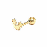 Stainless Steel Crescent Moon Stud Earring