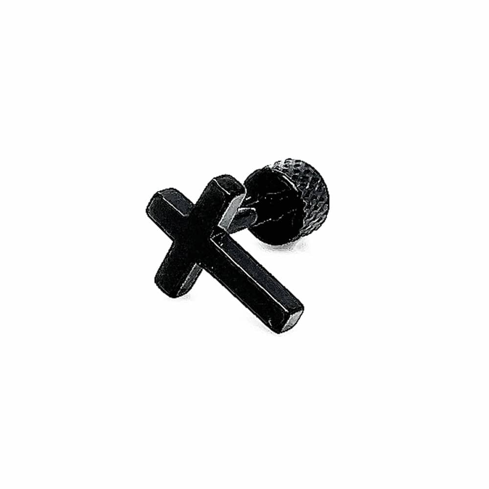 Stainless Steel Cross Stud Earring