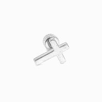 Stainless Steel Cross Stud Earring