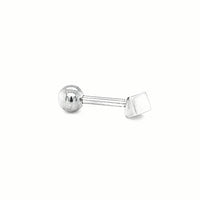Stainless Steel Cube Stud Earring