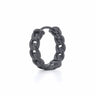 Stainless Steel Cuban Chain Single Earring Black