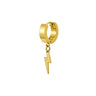 Stainless Steel Single Thunder Lightning Drop Earring