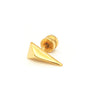 Pyramid Arrow Head Stainless Steel Single Earring Yellow Gold