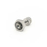 Stainless Steel Single Earring Hexagon Cut Crystal