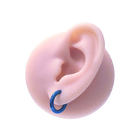 Stainless Steel Blue Hoop Earring