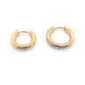 Stainless Steel Single Huggie Earring Yellow Gold