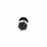 Stainless Steel Single Earring Black Hexagon Cut Crystal