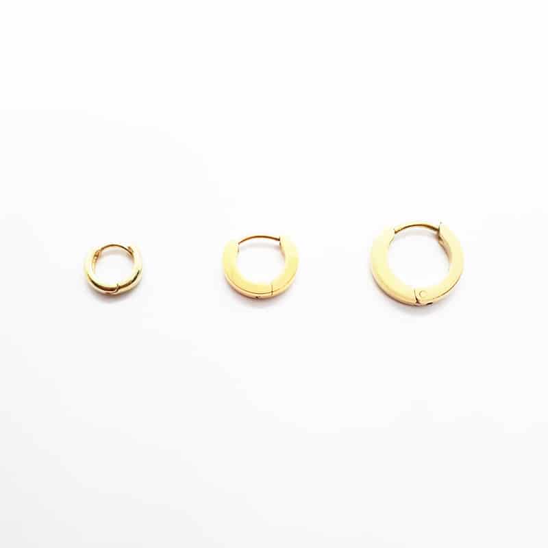 Stainless Steel Huggie Yellow Gold