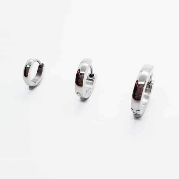 Stainless Steel High Polished Huggie