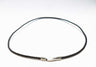 Braid Leather Chain Necklace and Stainless Steel Clasp