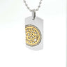 Two Tone Stainless Steel Dog Tag Necklace