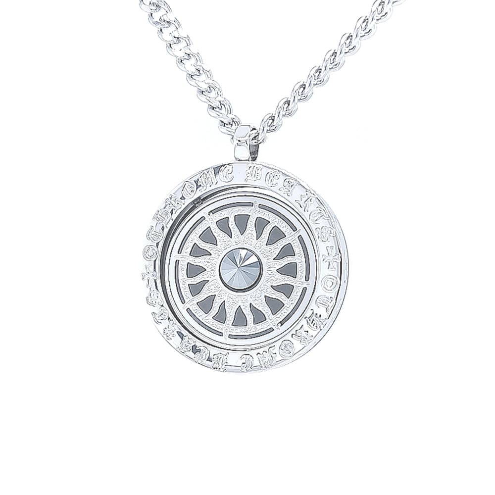 Stainless Steel Two Face Spinning Necklace
