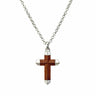 Stainless Steel Wooden Cross Necklace