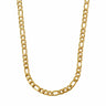 Stainless Steel 5mm Figaro Yellow Gold Chain
