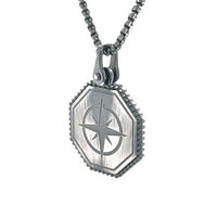 Stainless Steel Compass Rose Necklace