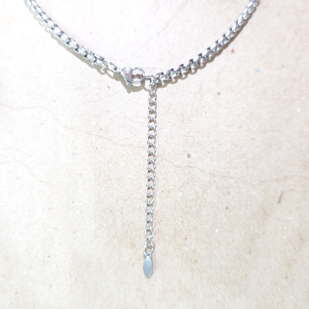 Stainless Steel Fleur de Lis Chain Necklace