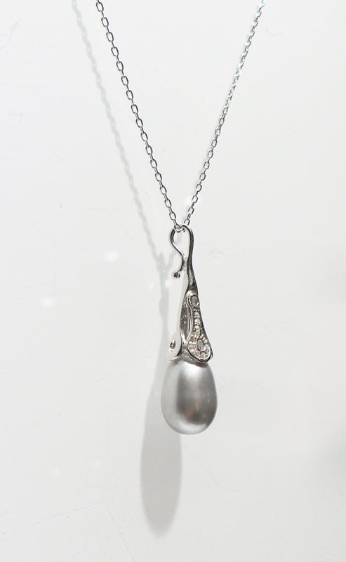 Silver Shade Freshwater Pearl Necklace