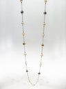 Freshwater Pearl Long Silver Necklace