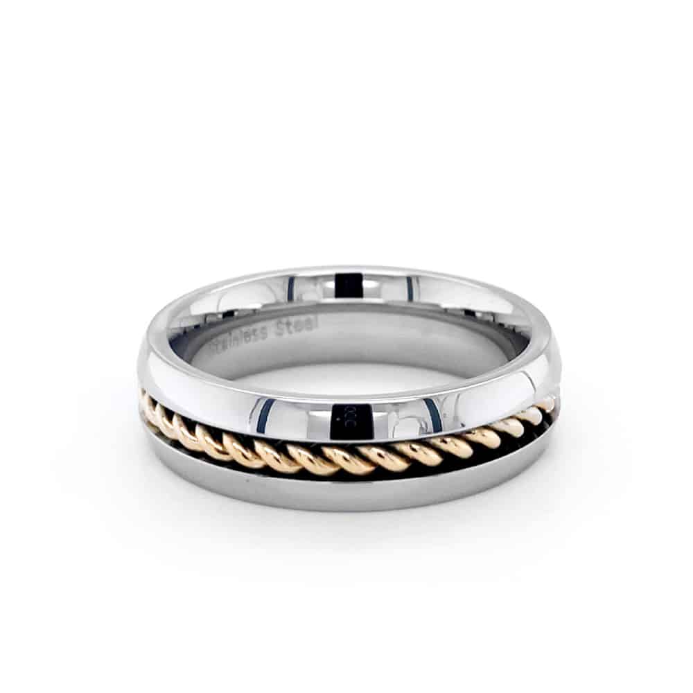 Stainless Steel Wire Detail Ring