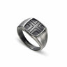 Stainless Steel Antique Finish Signet Ring