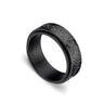Stainless Steel Celtic Triangle Pattern Spinning Ring Black