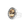 Sterling Silver Oval Cabochon Agate Ring