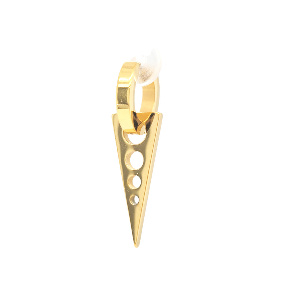 Stainless Steel Single Drop Adjustable Earring Yellow Gold