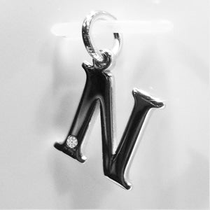 A to Z Initial Silver Pendant with Diamond
