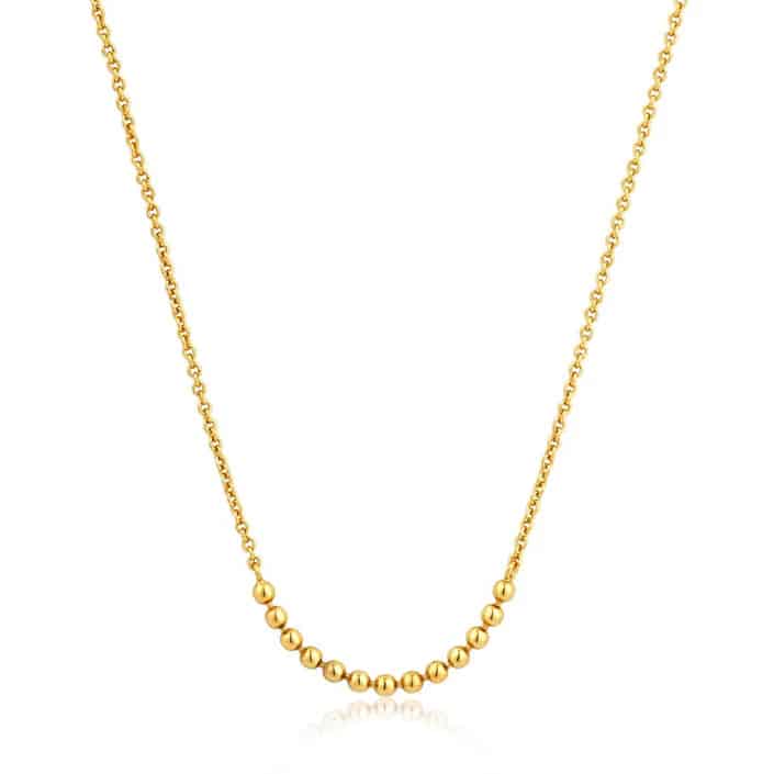 Ania Haie Modern Multiple Balls Necklace Yellow Gold
